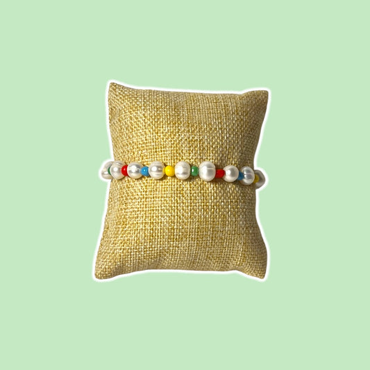 Colorful pearl bracelet