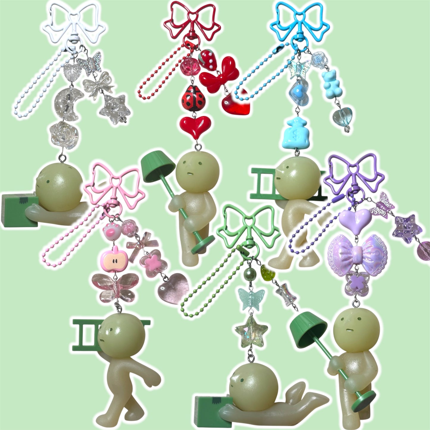 Smiski Beaded Keychains