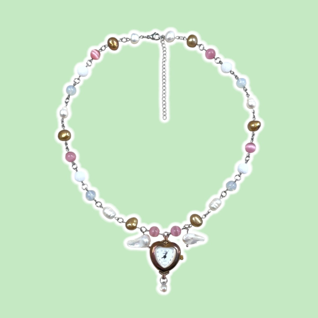 Heart Watch Necklace