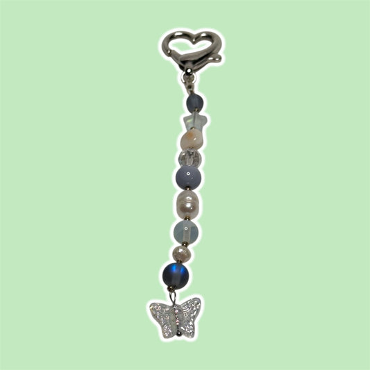 Beaded Butterfly Keychain